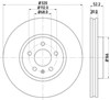 Тормоз дисковый передний 8DD355128721 HELLA