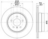 Диск тормозной задний 8DD355128761 HELLA