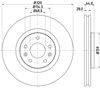 Передний тормозной диск 8DD355129111 HELLA