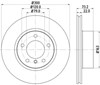 Тормоз дисковый передний 8DD355129401 HELLA