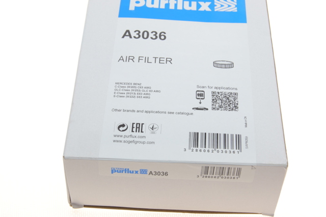 Элемент воздушного фильтра A3036 PURFLUX