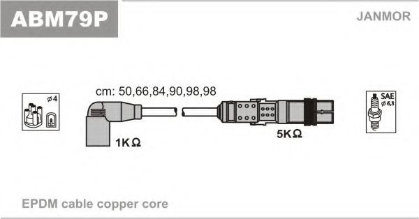 Провода высокого напряжения ABM79P JANMOR