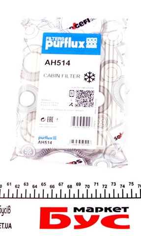 Воздушный фильтр салона AH514 PURFLUX