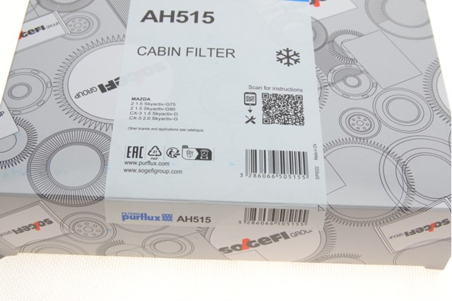 Фильтр салона угольный AH515 PURFLUX