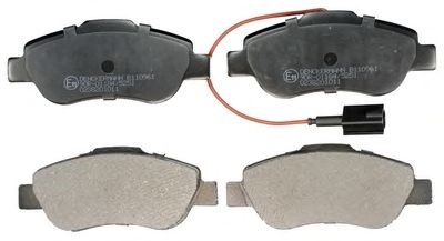 Колодки тормозные передние дисковые B110961 DENCKERMANN
