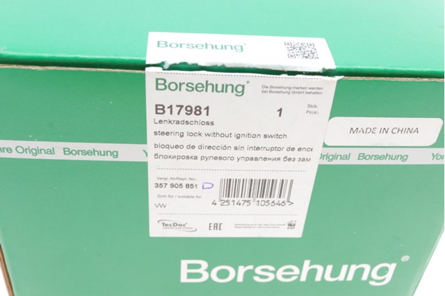 Замок зажигания B17981 BORSEHUNG