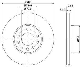 Передний тормозной диск BG3142 DELPHI