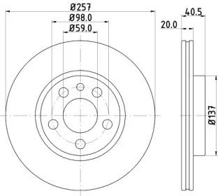 Диск тормозной передний BG3222 DELPHI
