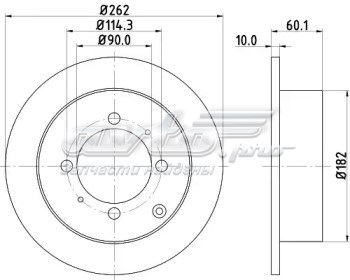 Диск тормозной задний BG3400 DELPHI