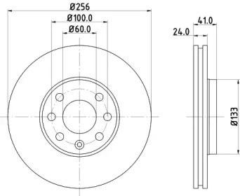 Диск тормозной передний BG3404 DELPHI