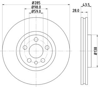 Передний тормозной диск BG3740 DELPHI