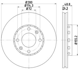 Тормоз дисковый передний BG3800 DELPHI