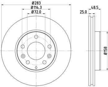 Диск тормозной передний BG3874 DELPHI
