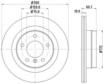 Диск тормозной задний BG3901C DELPHI