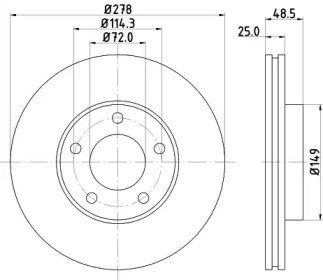 Диск тормозной передний BG3927 DELPHI