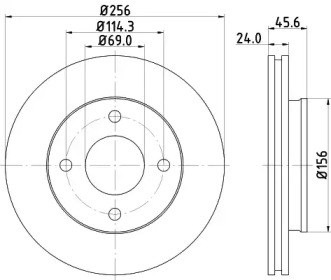 Тормоз дисковый передний BG3987 DELPHI