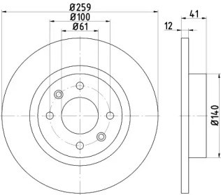 Диск тормозной передний BG4045 DELPHI