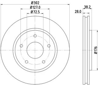 Передний тормозной диск BG4212 DELPHI