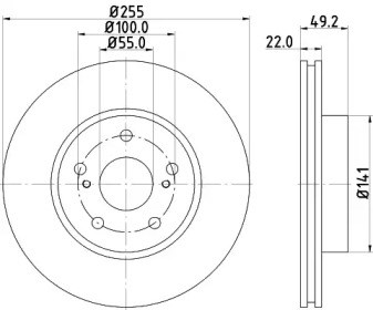 Передний тормозной диск BG4269 DELPHI