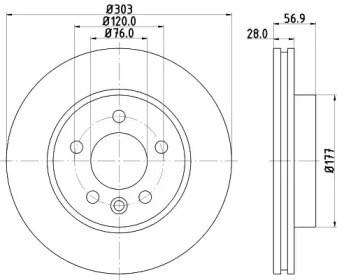 Тормоз дисковый передний BG4343C DELPHI