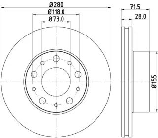 Передний тормозной диск BG4823C DELPHI