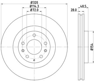 Диск тормозной передний BG9104 DELPHI