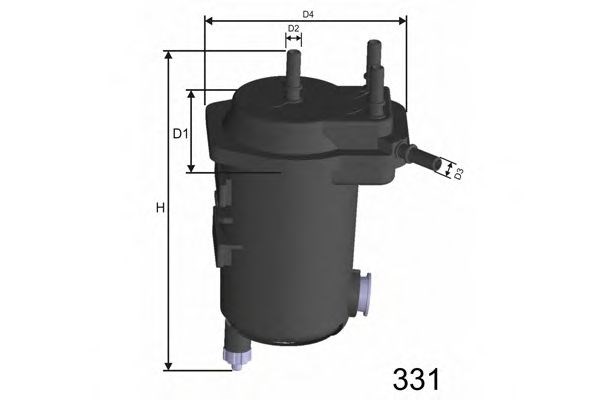 Фільтр паливний renault kangoo 1.5dci 05- F121A