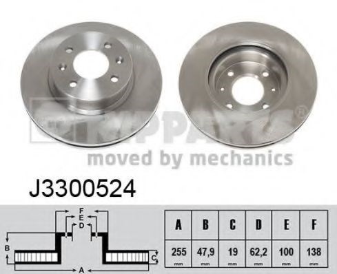 Диск тормозной передний J3300524 NIPPARTS