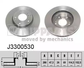 Ротор тормозной J3300530 NIPPARTS