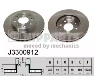 NIPPARTS J3300912 Передние тормозные диски в наличии Винница