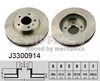 J3300914 NIPPARTS Передние тормозные диски купить в Николаев