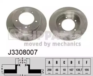 Передний тормозной диск J3308007 NIPPARTS