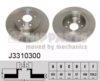 Тормозные диски J3310300 NIPPARTS