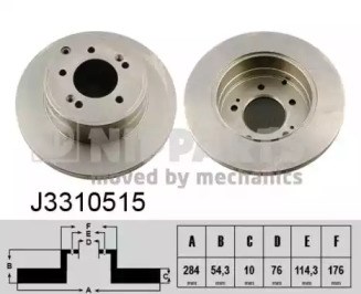 Диск тормозной задний J3310515 NIPPARTS