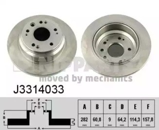 Тормозные диски J3314033 NIPPARTS
