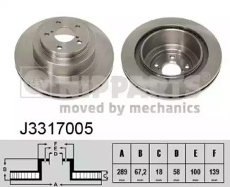 Тормозные диски J3317005 NIPPARTS