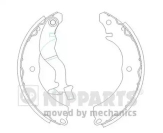Задние барабанные тормозные колодки J3505038 NIPPARTS