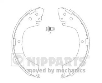 Тормоза рабочие задние ножные и тормозные барабаны J3505040 NIPPARTS