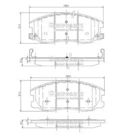 NIPPARTS J3600913 Колодки тормозные передние дисковые в наличии Одесса