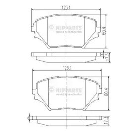 J3602095 NIPPARTS Колодки тормозные передние дисковые купить в Львов