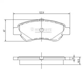 Тормозные колодки J3602122 NIPPARTS