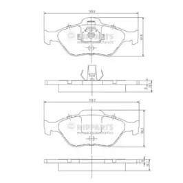 Колодки тормозные дисковые комплект J3603065 NIPPARTS