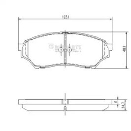 Колодки тормозные передние дисковые J3605040 NIPPARTS