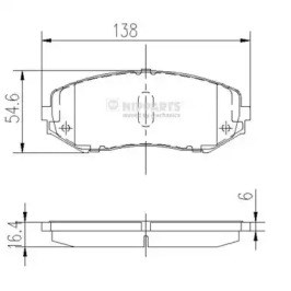 Колодки тормозные дисковые комплект J3608029 NIPPARTS