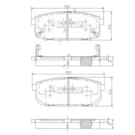 Комплект задних колодок J3610305 NIPPARTS