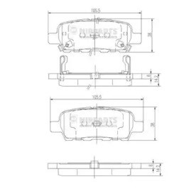 Колодки тормозные дисковые комплект J3611044 NIPPARTS