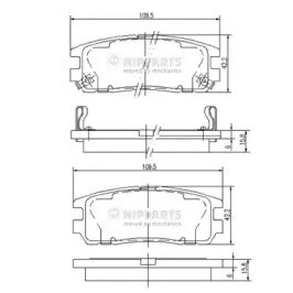 Колодки тормозные дисковые комплект J3619001 NIPPARTS