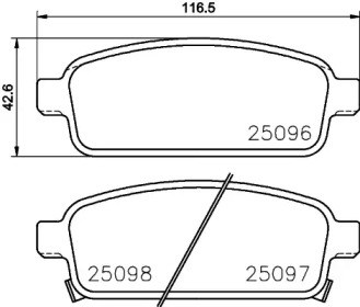 KAMOKA JQ101147 Колодки тормозные задние дисковые в наличии Кривой Рог