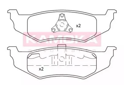 Колодки тормозные задние, дисковые JQ101192 KAMOKA