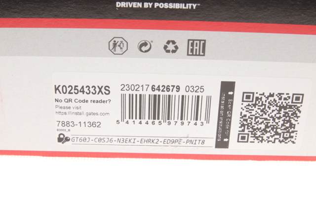 ГРМ ремни, комплект K025433XS GATES